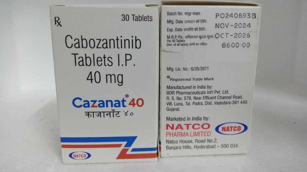 CABOZANTINIB TABL 40 MG (CAZANAT) NATCO