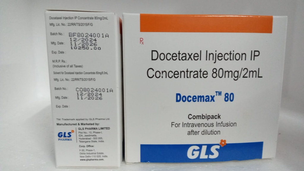 DOCETAXEL 80MG/2ML (DOCEMAX 80)- GLS (IMP INDIA)