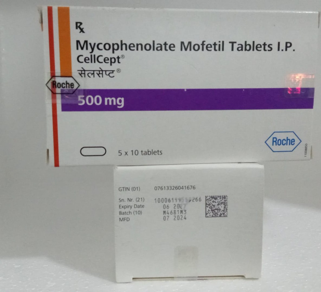 MYCOPHENOLATE MOFETIL 500 MG (CELLCEP) IMPORTADO INDIA