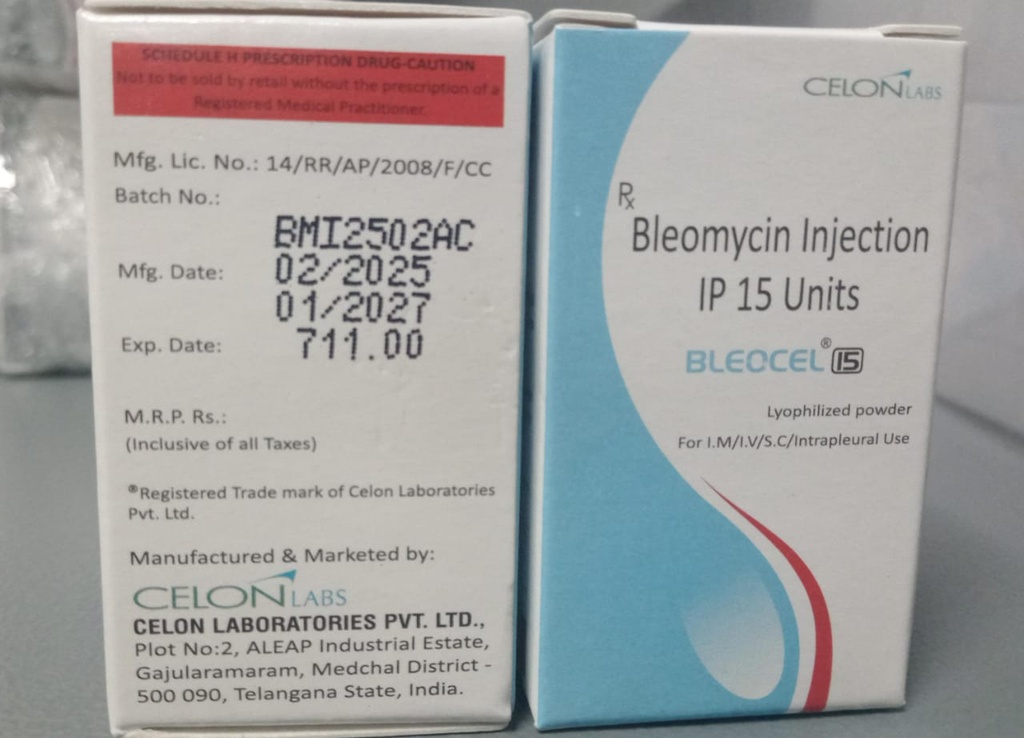 BLEOMYCIN 15 UI (BLEOCEL 15) - CELON(IMP INDIA)