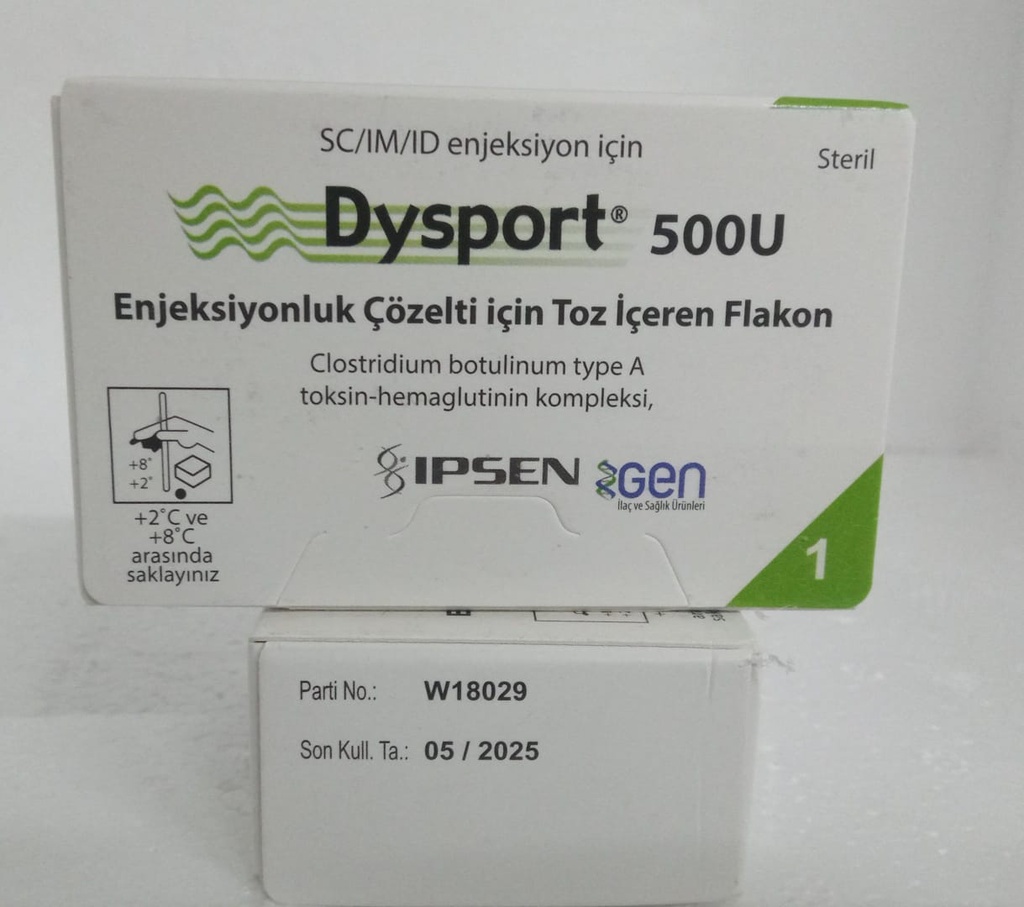 TOXINA BOTULINICA TIPO A (DYSPORT 500 UI)- IPSEN GEN (IMPORTADO) 