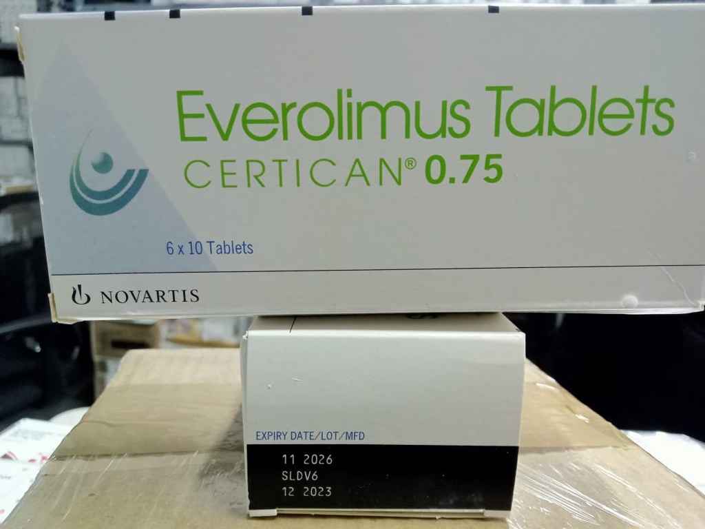 EVEROLIMUS 0.75 (CERTICAN) -NOVARTIS IMPORTADO  INDIA