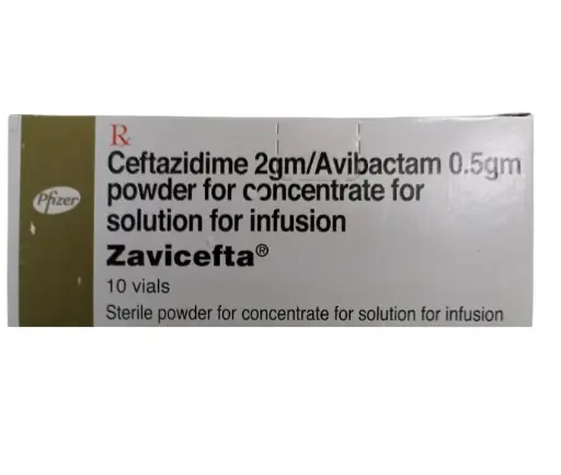CEFTAZIDIME 2 MG/AVIBACTAM0.5 MG (ZAVICEFTA) 10 VIALES -PFIZER IMPORTADA